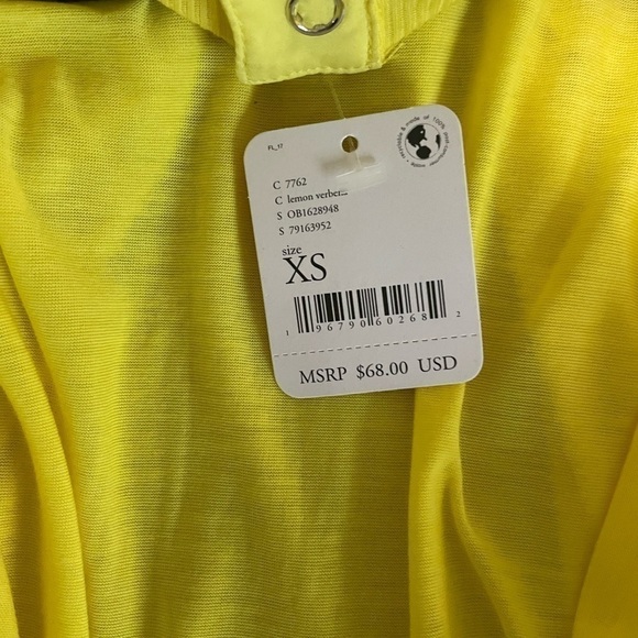 NWT Free People Movement Twice As Nice Henley in lemon verbena. Size X-Small - Picture 8 of 10